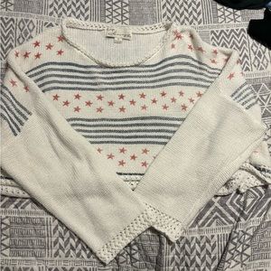 Vintage Havana Cropped Sweater - American Flag